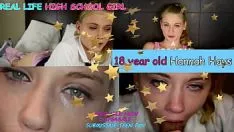 Играть Реальный мир 18-летняя 12-летняя ученица Ханна Хейс инструктирует медленно и знойно сосать сашай от грязного старика