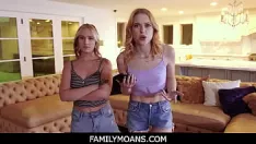 تشغيل Familymoans - لطيف stepis chloe cherry و gwen الحلقة الشريرة استغل من قبل قرنية غير شقيق